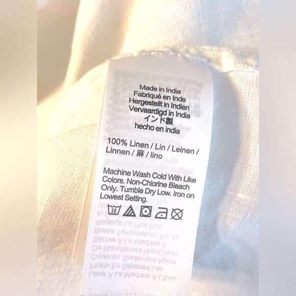 J.Crew Cabana Linen Top White L - Picture 8 of 8